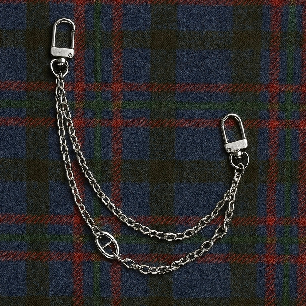 Vybe Double Chain Strap – Silver Hardware