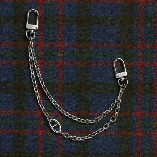 Vybe Double Chain Strap – Silver Hardware